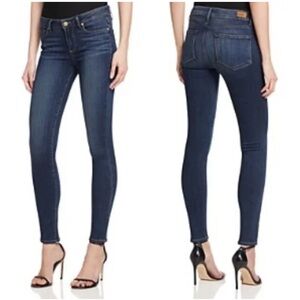 Paige Peg Skinny Jeans Ziggy Mid Rise Dark Wash